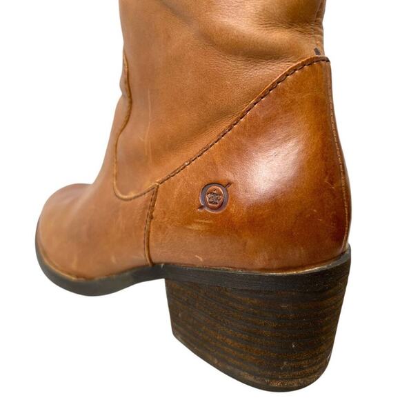 BORN the Bley Tall Riding Boots in Tan Brown Leather Women's Size 8M - Picture 13 of 16